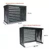cache clim design en acier galvanisé