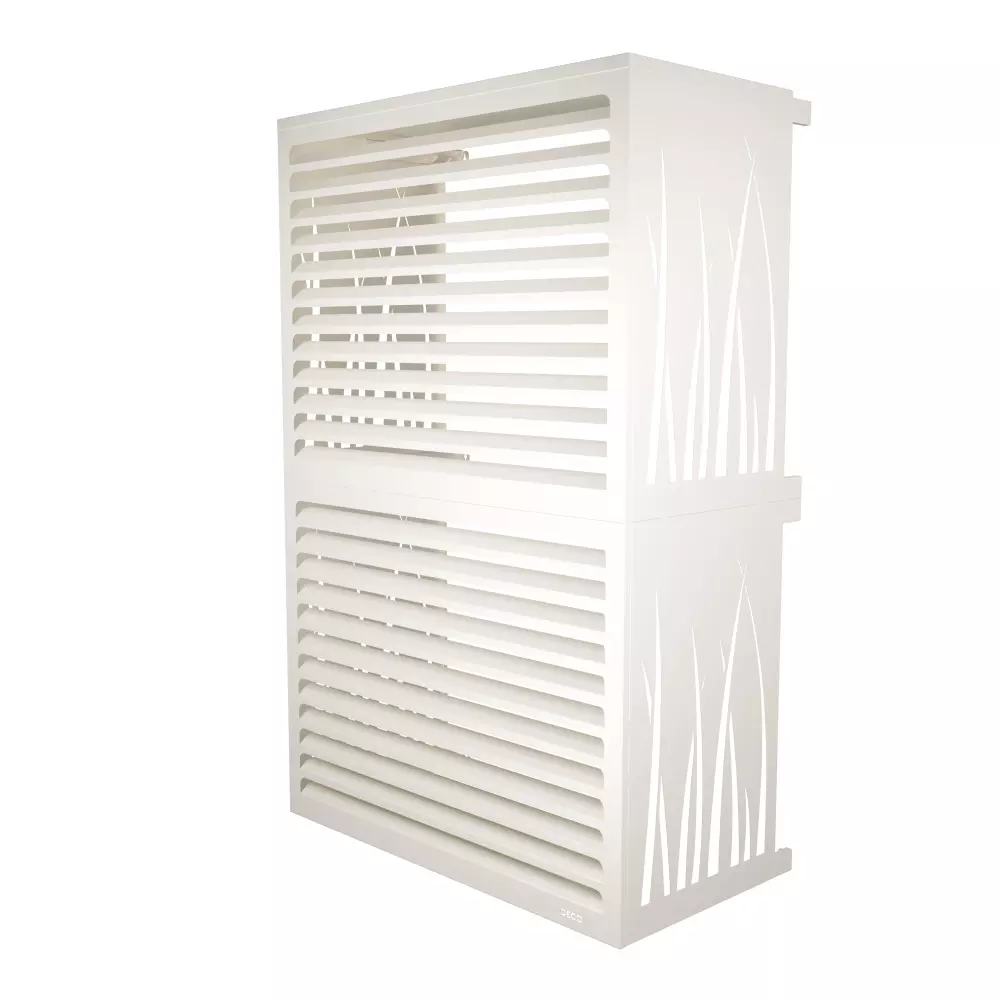 moyen cache clim blanc crème modèle double