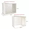 cache moteur clim dimensions