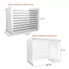 dimensions habillage extérieur climatisation blanc