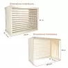 Dimensions intérieures et extérieures cache clim ivoire clair taille M
