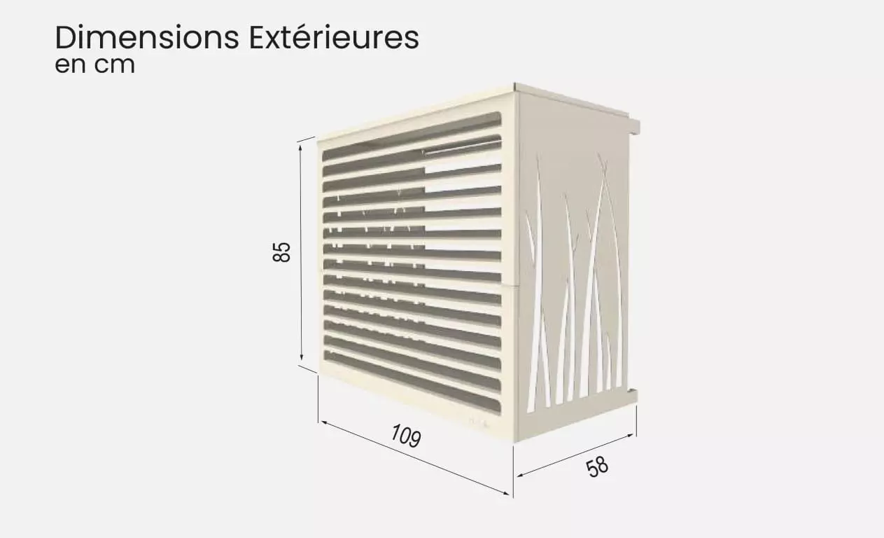 Caisson isolant pour pompe à chaleur ou clim extérieure DECOairco