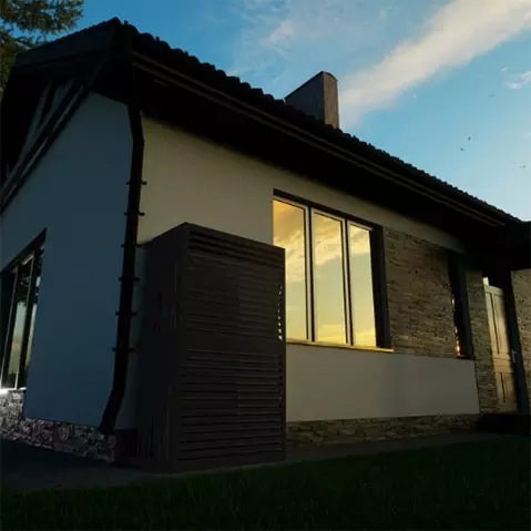 photo cache climatiseur exterieur superposé