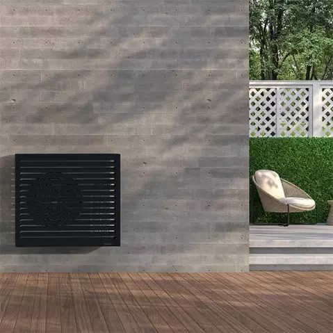 photo cache climatiseur exterieur discret